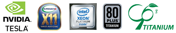NVIDIA Tesla, X11, Intel Xeon Platinum, 80 Plus Titanium, 96 N X11, Intel Xeon Platinum, 80 Plus Titanium, 96 Titanium